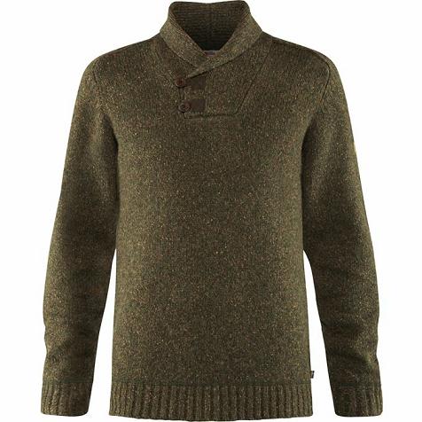 Fjallraven Men Lada Sweater Dark Olive PH17727 Philippines